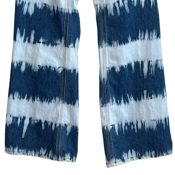 Gerard Darel Tie-Dye Wide-Leg Denim Jeans (High Rise) Size 34 EU, US 2 - Picture 6 of 13